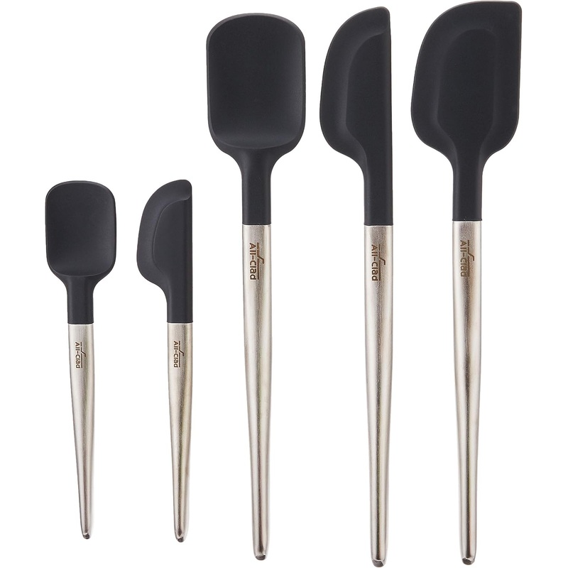 All-Clad Specialty Silicone Kitchen Gadgets 5 Piece Set, Spatulas Kitchen Tools, Kitchen Hacks Black | Bigbigmart.com