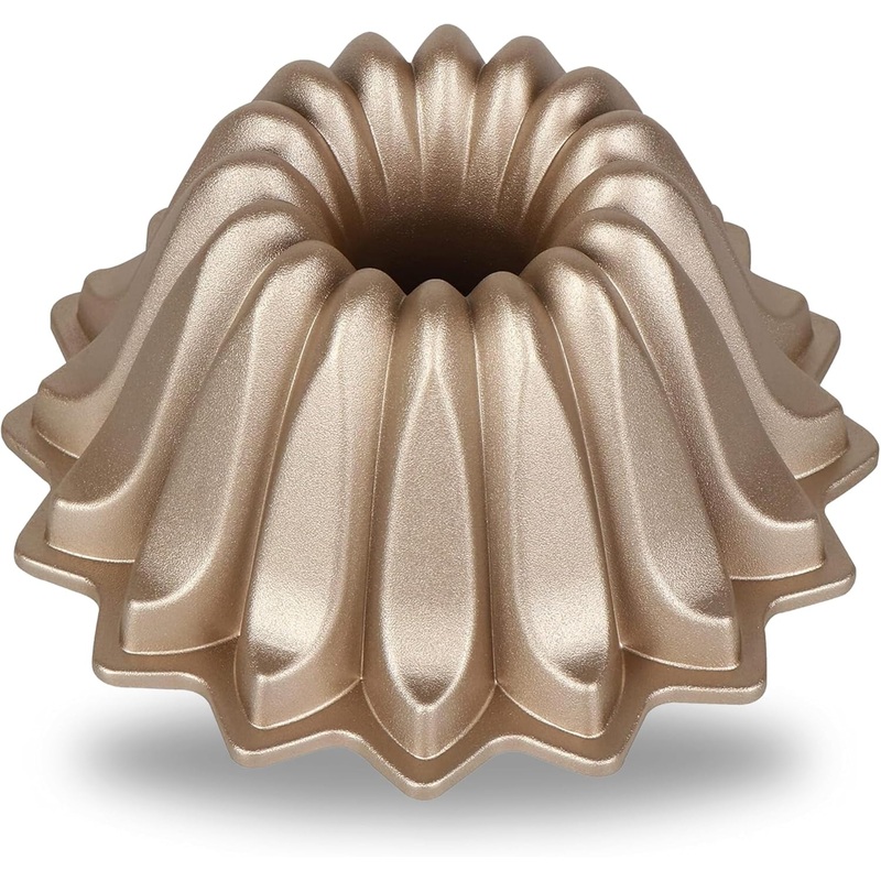 Baker’s Secret for Fluted Cake Pan, Fluted Cake Pans, Die Cast Aluminum Cake Pans, 2 Layers Non-stick Coating, Novelty Cake Pan, 7.2 Cups Capacity – The Cast Aluminum Collection (Spring Water) | Bigbigmart.com
