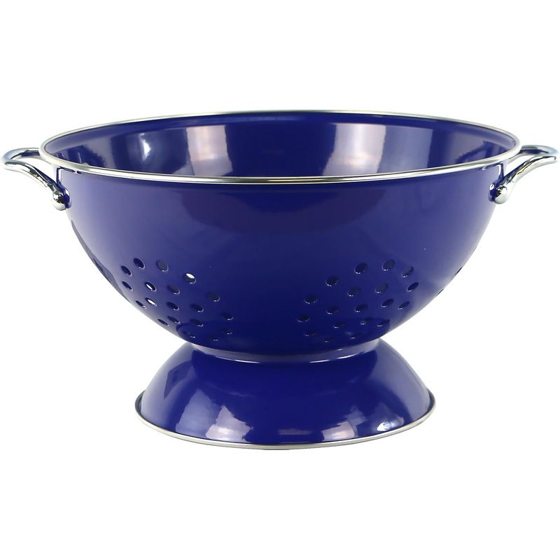 Calypso Basics by Reston Lloyd Powder Coated Enameled Colander, 5 Quart, Indigo | Bigbigmart.com