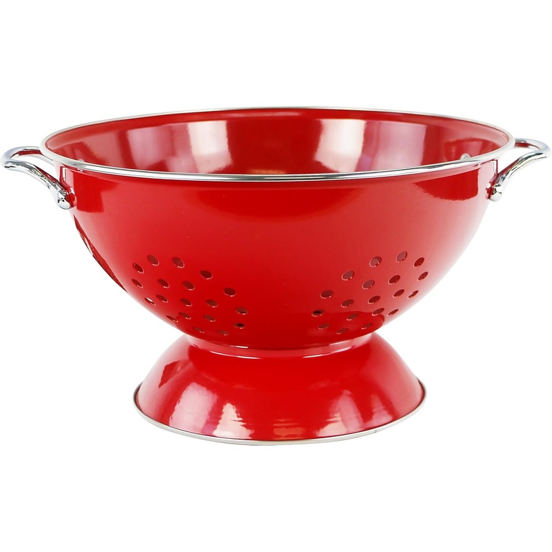 Calypso Basics by Reston Lloyd Powder Coated Enameled Colander, 5 Quart, Red | Bigbigmart.com