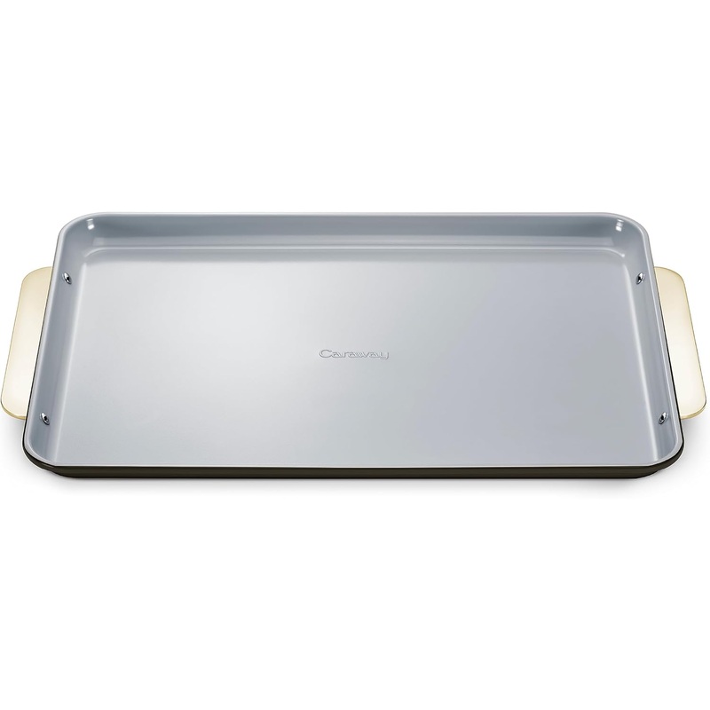 Caraway Non-Stick Ceramic Baking Sheet – Naturally Slick Ceramic Coating – Non-Toxic, PTFE & PFOA Free – Perfect for Baking, Roasting, and More – Large (18 x 13) – Black | Bigbigmart.com