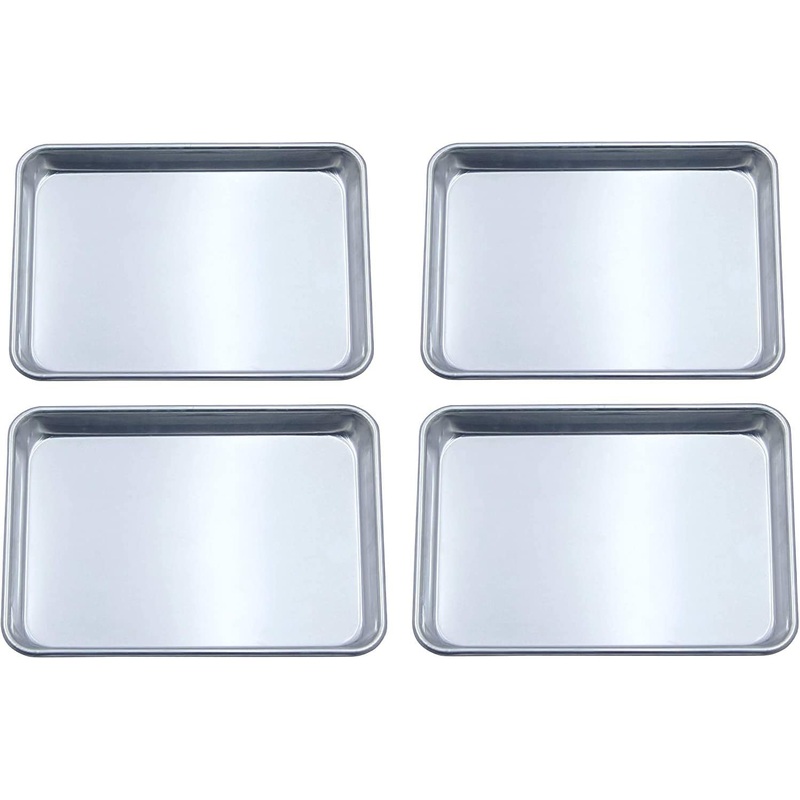Checkered Chef Quarter Sheet Pan for Baking – Cookie Sheets for Oven – Non-stick, Easy Clean Aluminum Bakeware (4 Pack) | Bigbigmart.com