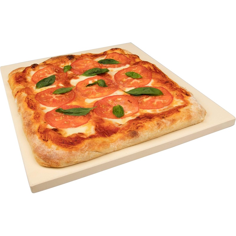 CucinaPro Pizza Stone for Oven, Grill, BBQ- Extra Thick 5/8 Cordierite Rectangular Baking Stone for Better Cooking- 16 x 14 Pan- Holds High Temperature Perfectly For Crispy Crust- Kitchen Must Have | Bigbigmart.com