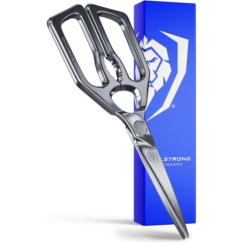 Dalstrong Professional Kitchen Scissors – 420J2 Japanese Stainless Steel – Ambidextrous Kitchen Shears – Detachable – Heavy Duty Sharp Blade – Vegetable, Meat, Pizza Scissors – Food Stain Resistant | Bigbigmart.com