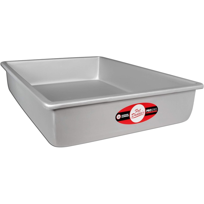 Fat Daddio’s POB-12184 Anodized Aluminum Sheet Cake Pan, 12 x 18 x 4 Inch | Bigbigmart.com