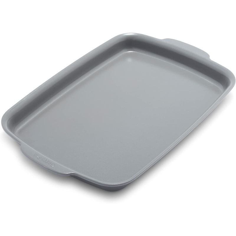 GreenPan Premiere Ovenware Healthy Ceramic Nonstick 13 x 9 Quarter Sheet Baking Pan, PFOA & PFAS-Free, Warp-Free Bakeware, Durable Quick Heating, Oven & Broiler Safe to 600F, Dishwasher Safe, Gray | Bigbigmart.com