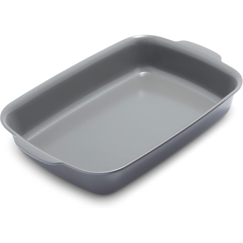 GreenPan Premiere Ovenware Healthy Ceramic Nonstick 13 x 9 Rectangular Baking Pan, Cast Aluminum Bakeware, Warp-Free, Oven and Broiler safe to 600F,Dishwasher Safe, PFAS-Free, Gray | Bigbigmart.com