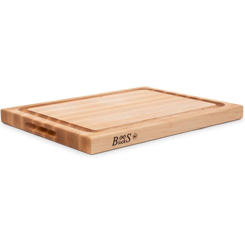 John Boos Boos Block CB Series Large Reversible Wood Cutting Board with Juice Groove, 1.5-Inch Thickness, 20 x 15 x 1 1/2, Maple | Bigbigmart.com