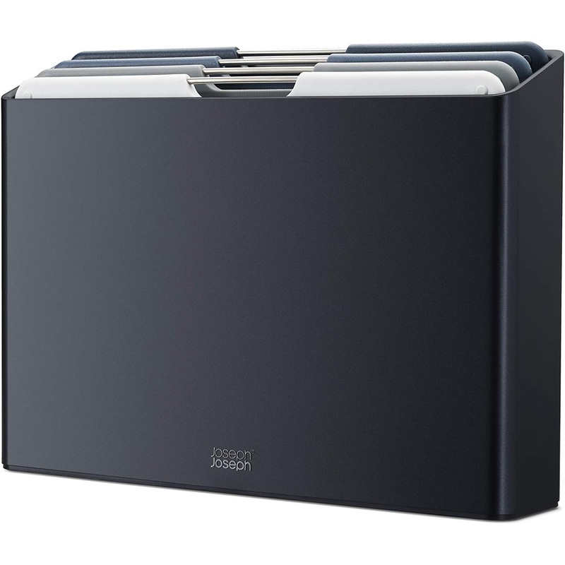 Joseph Joseph Folio 4-Piece Color coded Cutting Board Set, Large – Graphite | Bigbigmart.com