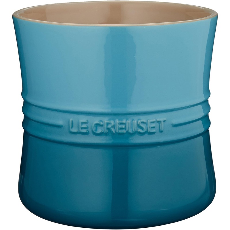 Le Creuset Stoneware Utensil Crock, 2.75 qt., Caribbean | Bigbigmart.com
