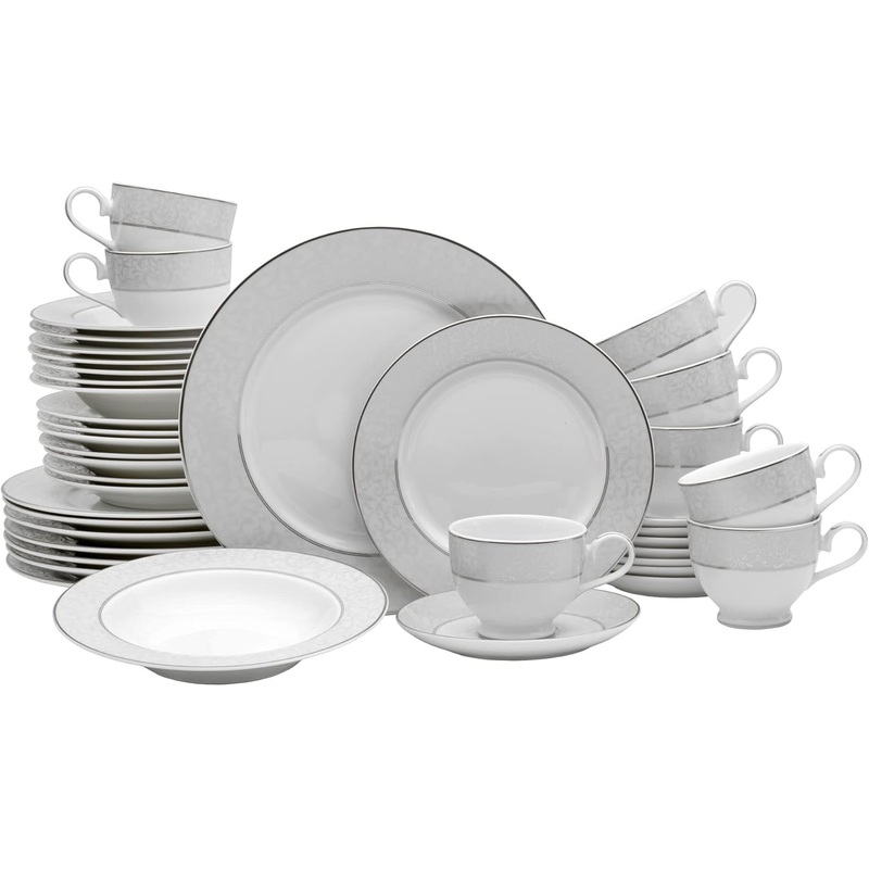 Mikasa 5224232 40-Piece Dinnerware Set, Parchment | Bigbigmart.com