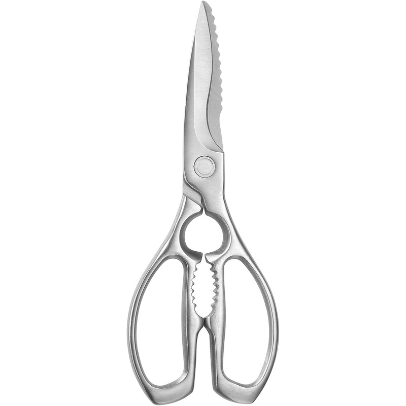 MITSUMOTO SAKARI 9 inch Heavy Duty Kitchen Shears, Japanese Multipurpose Stainless Steel Kitchen Scissors, Dishwasher Safe Poultry Shears for Meat, Fish, Chicken, Seafood | Bigbigmart.com