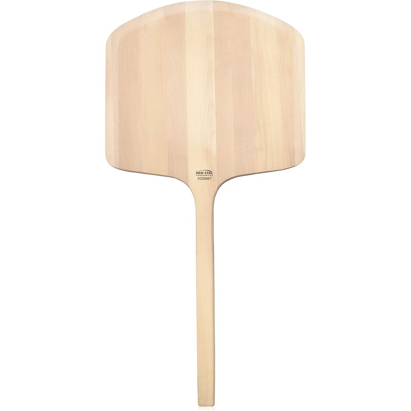 New Star Foodservice 1029987 Restaurant-Grade Wooden Pizza Peel, 20 L x 20 W Plate, with 22 L Wooden Handle, 42 Overall Length | Bigbigmart.com