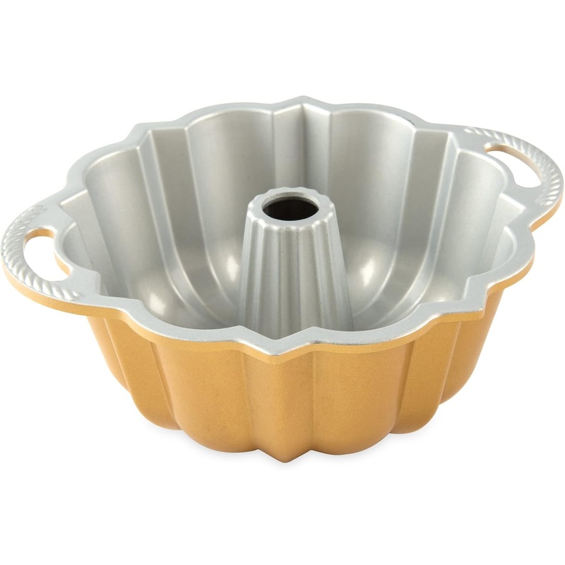 Nordic Ware Anniversary Bundt 6 Cup, Gold | Bigbigmart.com