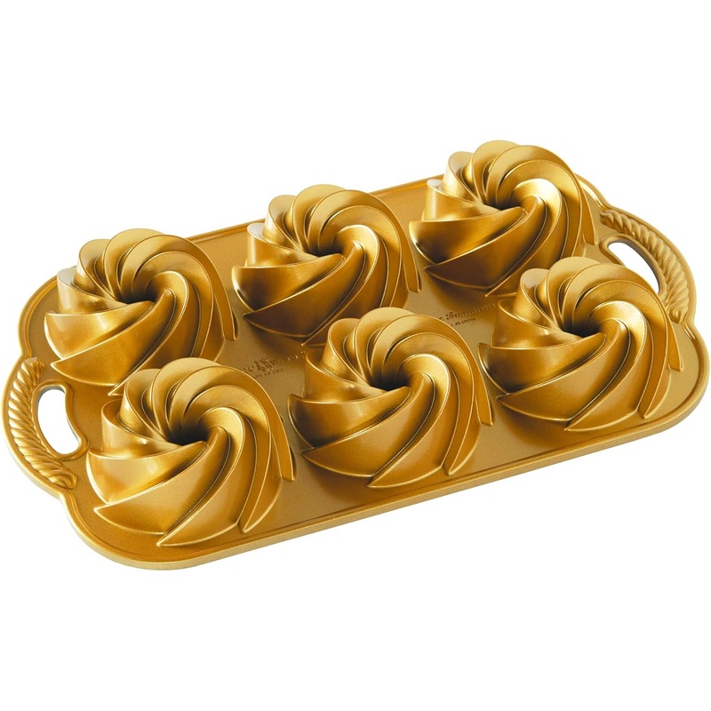 Nordic Ware Heritage Bundtlette Cakes, One Size, Gold | Bigbigmart.com