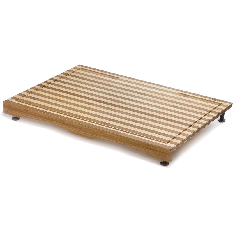 Prosumer’s Choice Stovetop Cover Bamboo Cutting Board | Premium, Sustainable, Expands Kitchen Space, Easy to Clean – with Adjustable Legs and Juice Grooves – Large – 29.5L x 3.5W x 21H | Bigbigmart.com