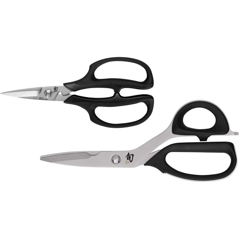 Shun Cutlery 2 Piece Kitchen Shear Set, Stainless Steel Cooking Scissors, Blades Separate for Easy Cleaning, Comfortable, Non-Slip Handle, Kitchen Shears Heavy Duty | Bigbigmart.com