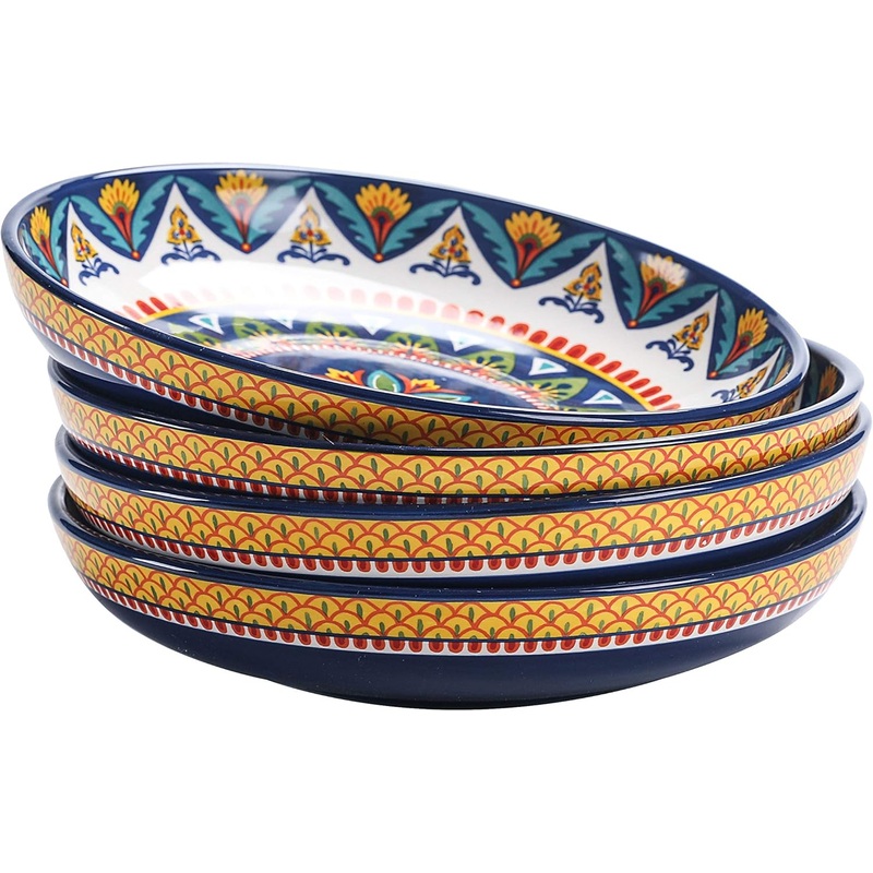 Bico Havana 35oz Dinner Bowls, Set of 4, for Pasta, Salad, Cereal, Soup & Microwave & Dishwasher Safe | Bigbigmart.com