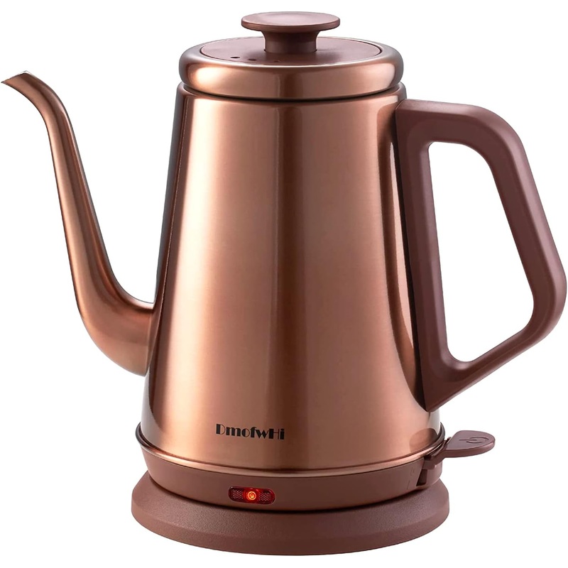 DmofwHi 1000W Gooseneck Electric Kettle (1.0L),100% Stainless Steel BPA Free Tea Kettle with Auto Shut – Off Protection, Pour Over Coffee Kettle -Copper | Bigbigmart.com