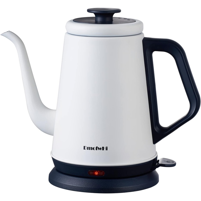 DmofwHi Gooseneck Electric Kettle(1.0L),1000W Electric Tea Kettle of 304 Stainless Steel,Auto Shut off,Coffee Kettle for Pour Over and Tea -White | Bigbigmart.com