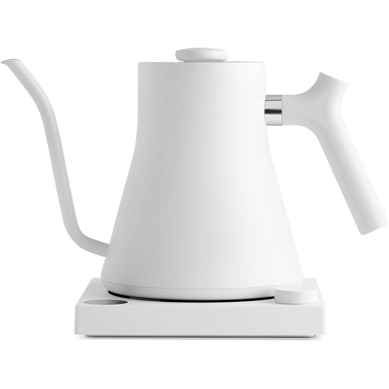 Fellow Stagg EKG Electric Gooseneck Kettle – Pour-Over Coffee and Tea Kettle – Stainless Steel Kettle Water Boiler – Quick Heating Electric Kettles for Boiling Water – Matte White | Bigbigmart.com