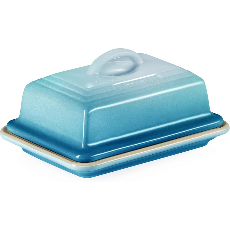 Le Creuset Stoneware European Butter Dish, Caribbean | Bigbigmart.com