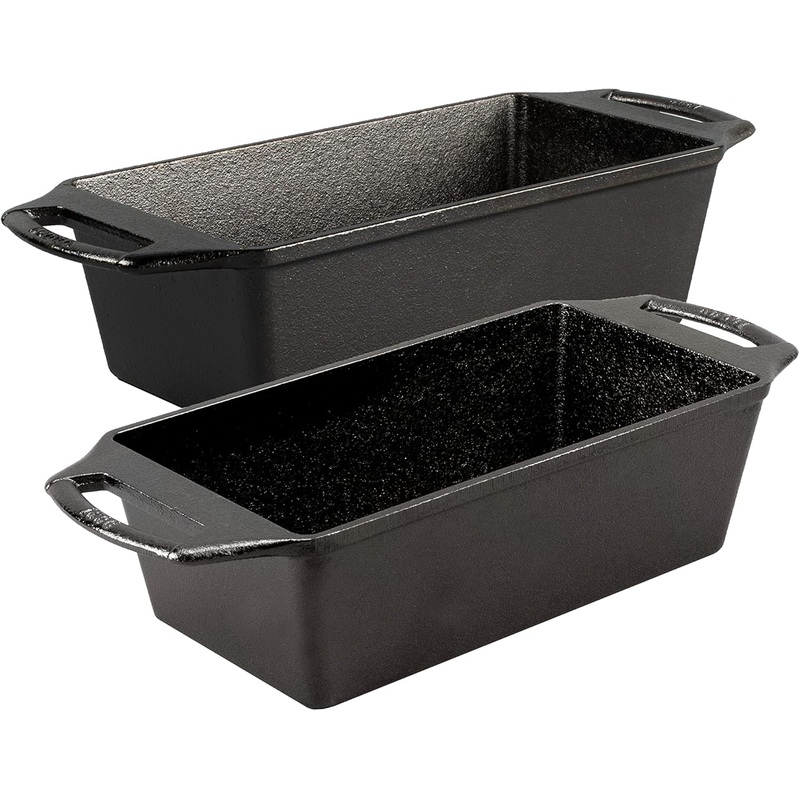 Lodge Cast Iron 2 Piece Loaf Pan Set | Bigbigmart.com
