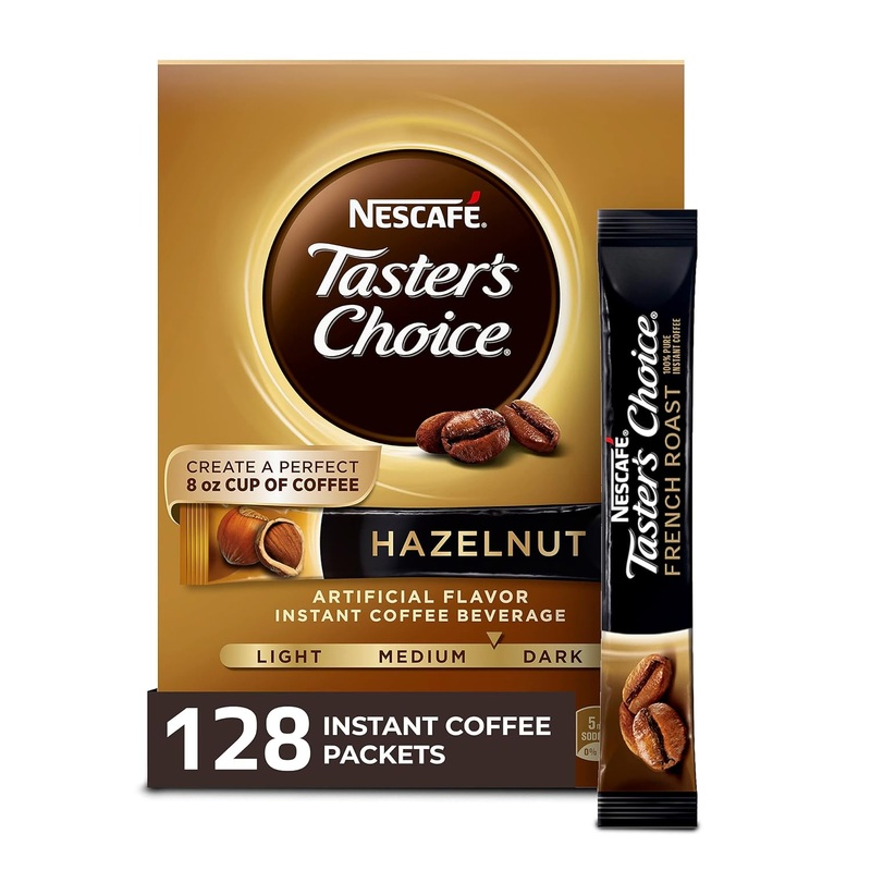 Nescafe Taster’s Choice Instant Coffee Beverage, Hazelnut, 16 count (Pack of 8) | Bigbigmart.com