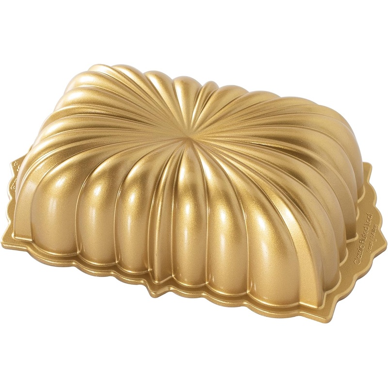 Nordic Ware Classic Fluted Loaf Pan, 6 Cup, Gold | Bigbigmart.com