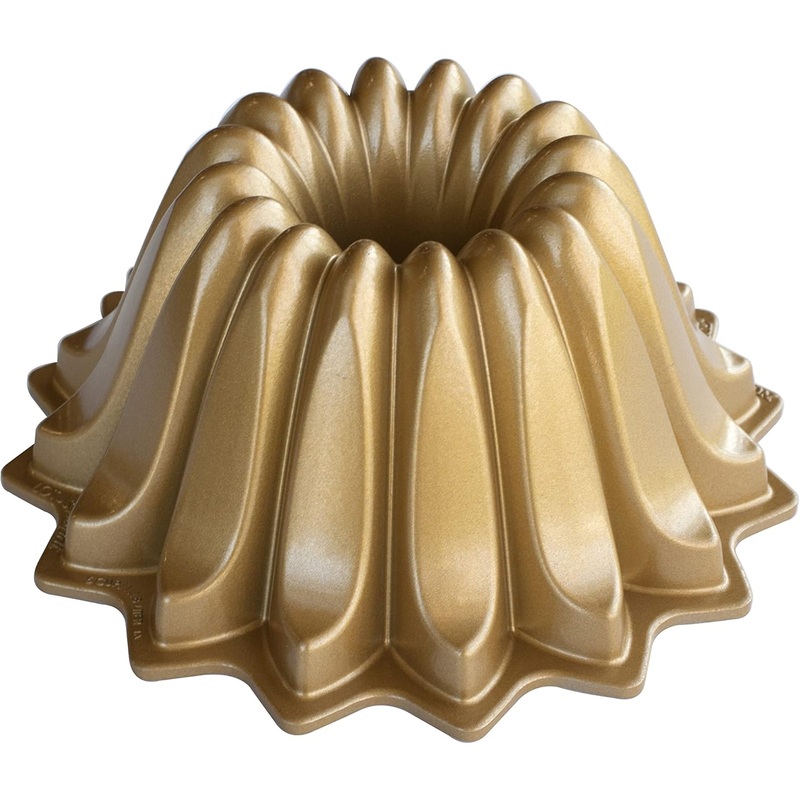 Nordic Ware Lotus Bundt Pan Gold, 5 Cup Capacity | Bigbigmart.com