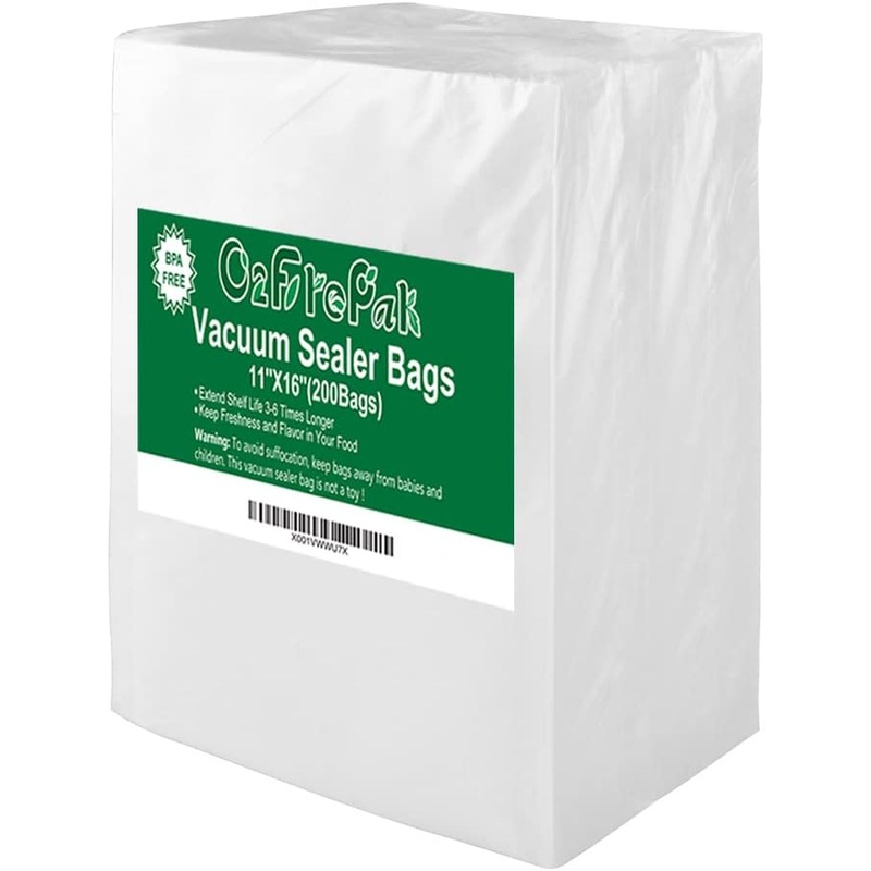 O2frepak 200 Gallon Size11 x 16 Vacuum Sealer Bags with BPA Free and Heavy Duty, Vacuum Seal Food Sealer Bags,Great for Food Storage Vaccume Sealer PreCut Bag | Bigbigmart.com