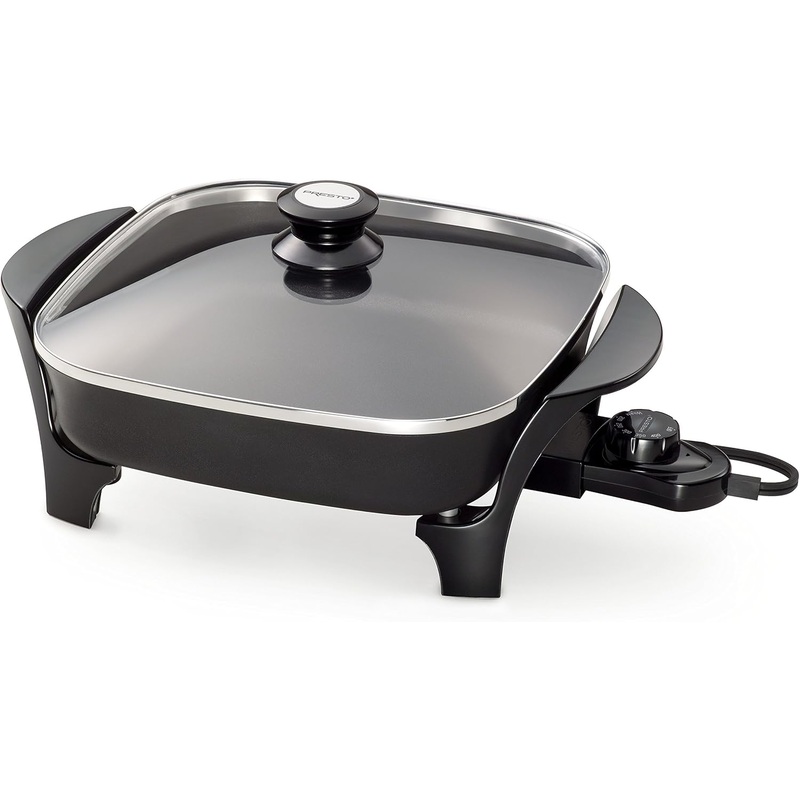Presto 06626 11 inch Electric Skillet w/glass lid | Bigbigmart.com