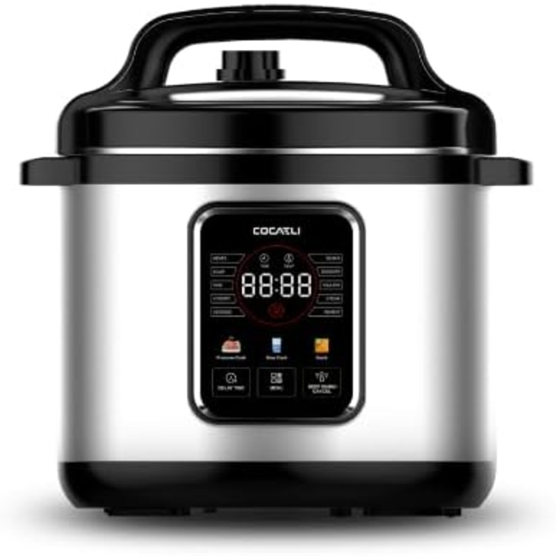 13-in-1 Electric Pressure Cooker, Rice Cooker, Steamer, Saut, Yogurt Maker, 10 Safety Features, Non-Stick Inner Pot, 6 Quart, Stainless Steel | Bigbigmart.com
