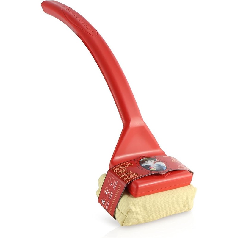 Grill Rescue BBQ Replaceable Scraper Cleaning Head, Bristle Free – Durable and Unique Scraper Tools for Cast Iron or Stainless-Steel Grates, Barbecue Cleaner (Grill Grate Brush with Scraper) | Bigbigmart.com