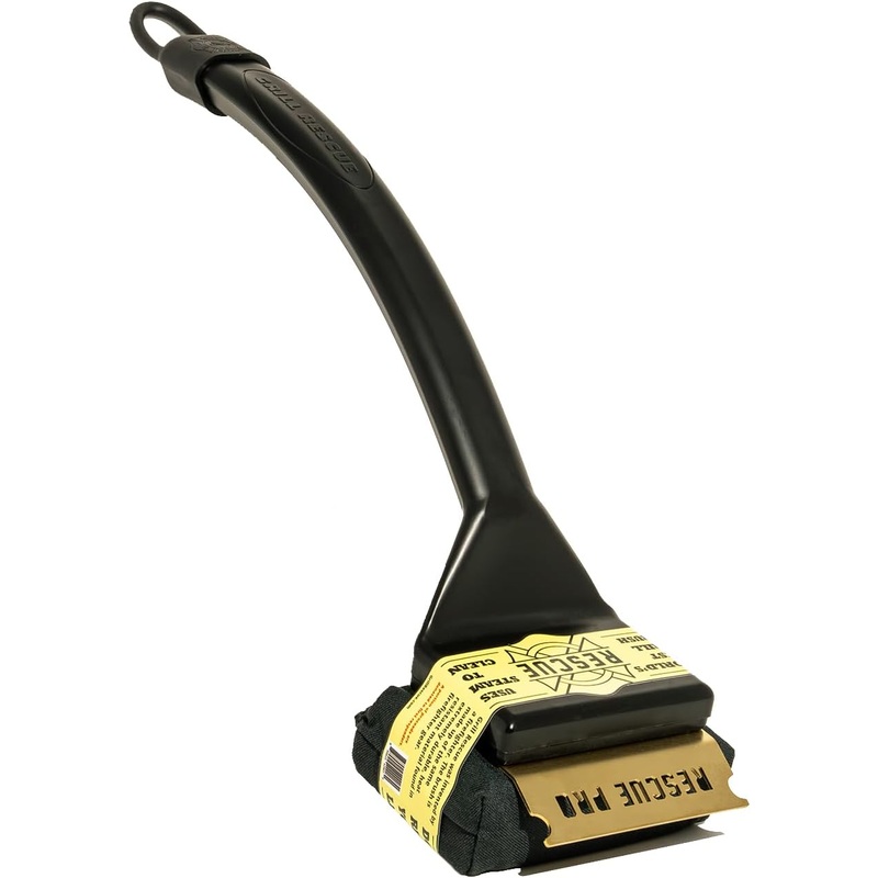 Grill Rescue BBQ Replaceable Scraper Cleaning Head, [Rescue-Upgraded], Bristle Free, Durable and Unique Scraper Tools for Cast Iron or Stainless-Steel Grates, Barbecue Cleaner (Rescue Pro Head) | Bigbigmart.com