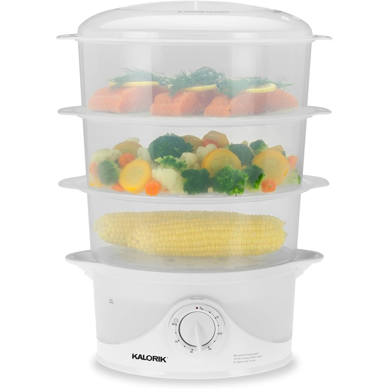 Kalorik Food Steamer, White | Bigbigmart.com