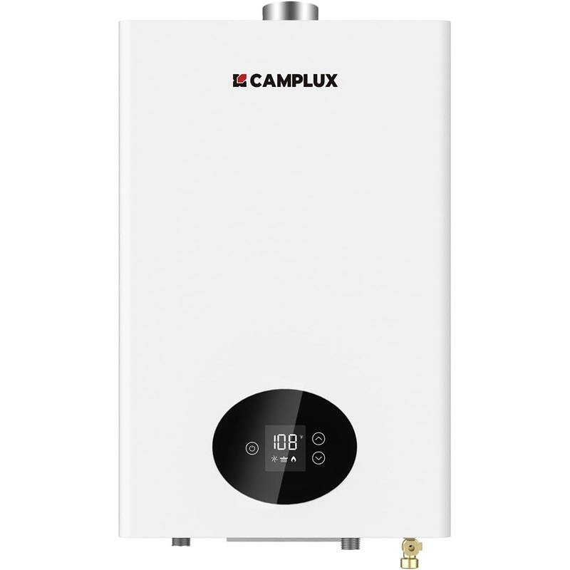 CAMPLUX Propane Tankless Water Heater, 65,000 BTU Propane Water Heater Indoor, On Demand Tankless Gas Water Heater 2.64 GPM, CX264, White | Bigbigmart.com
