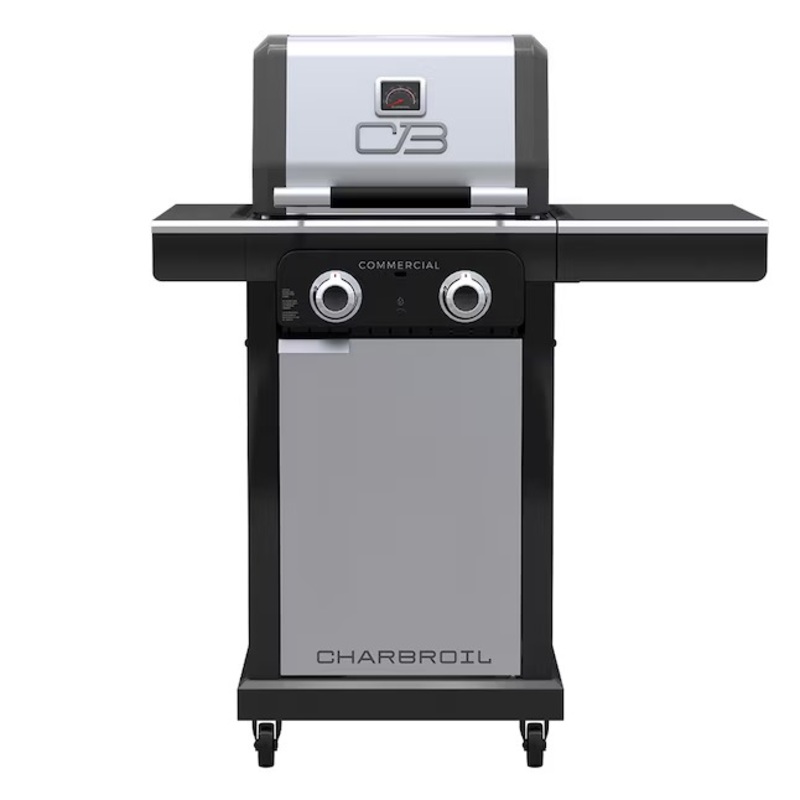 Charbroil 463657524 Commercial Series Grill and Griddle Combo Stainless Steel 2-Burner Infrared Liquid Propane and Natural Gas Grill | Bigbigmart.com