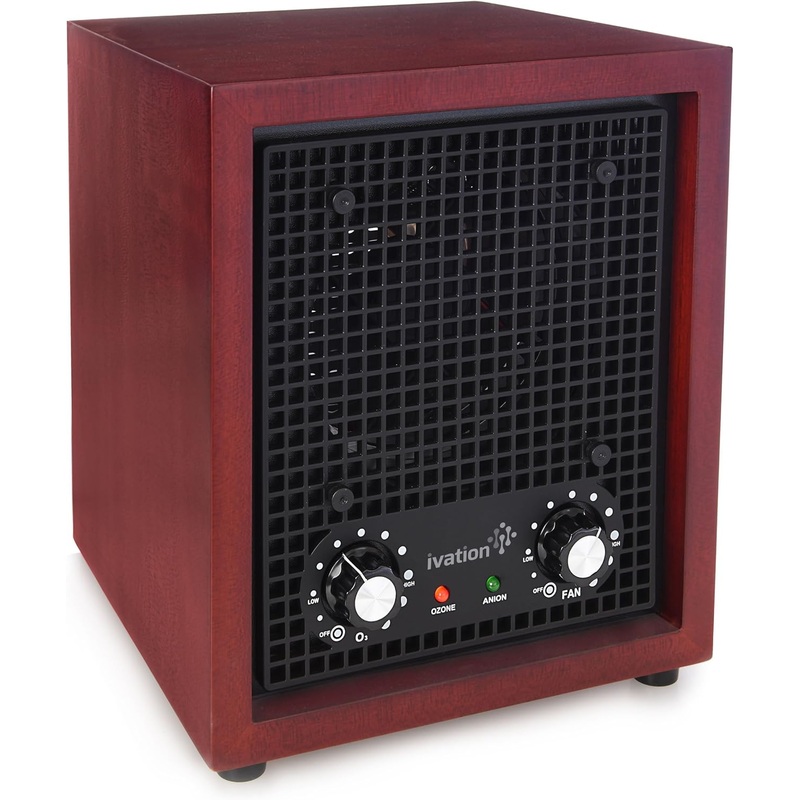 Ivation Ozone Generator Air Purifier, Ionizer & Deodorizer -Purifies Up to 3,500 Sq/Ft -Great for Dust, Pollen, Pets, Smoke & More Cherry | Bigbigmart.com