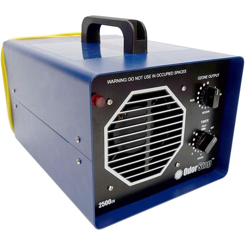 OdorStop OS2500UV Professional Grade Ozone Generator Ionizer for Areas of 2500 Square Feet+, For Deodorizing and Purifying Medium Size Areas Such as Hotel Rooms, Offices, and Basements | Bigbigmart.com