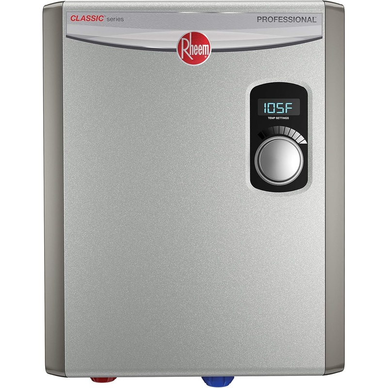 Rheem 18kW 240V Tankless Electric Water Heater, Gray | Bigbigmart.com