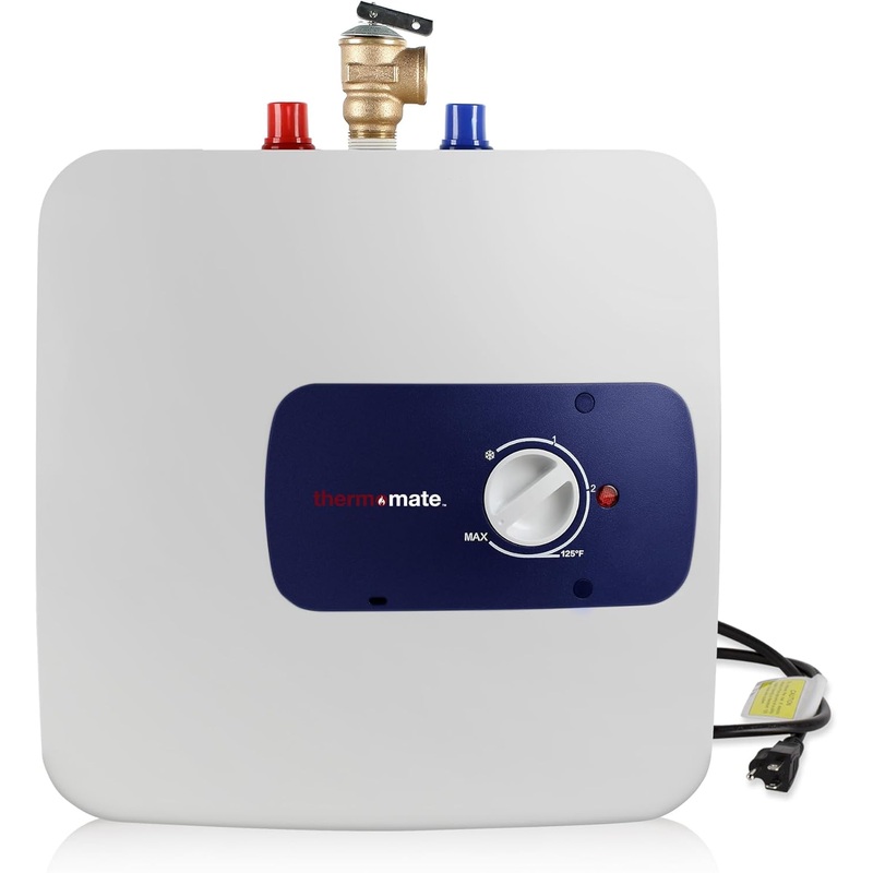 thermomate Electric Tank Water Heater, 6.5 Gallons Mini Tank Water Heater for Point of Use Instant Hot Water 120V 1440W Plugin to Use, Wall or Floor Mounted, UL Certified ES700 | Bigbigmart.com