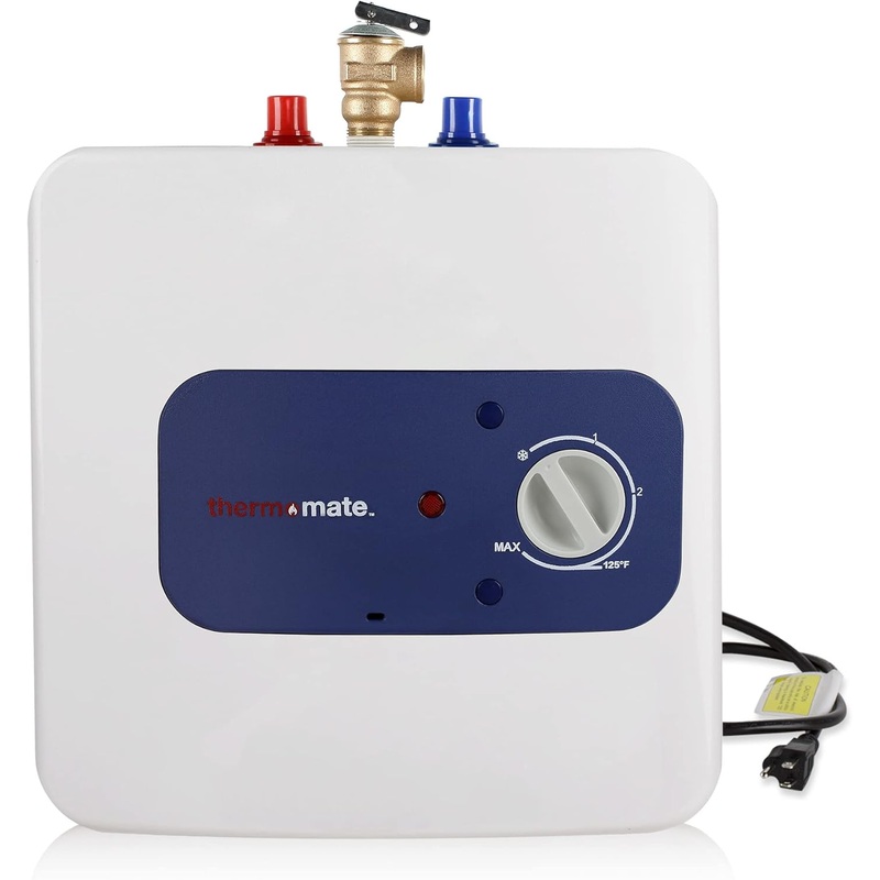 thermomate Mini Tank Water Heater Electric, 1.32 Gallons Small Under Sink Water Heater for Point of Use Instant Hot Water 110V 120V, Wall or Floor Mounted, UL Listed ES150 | Bigbigmart.com