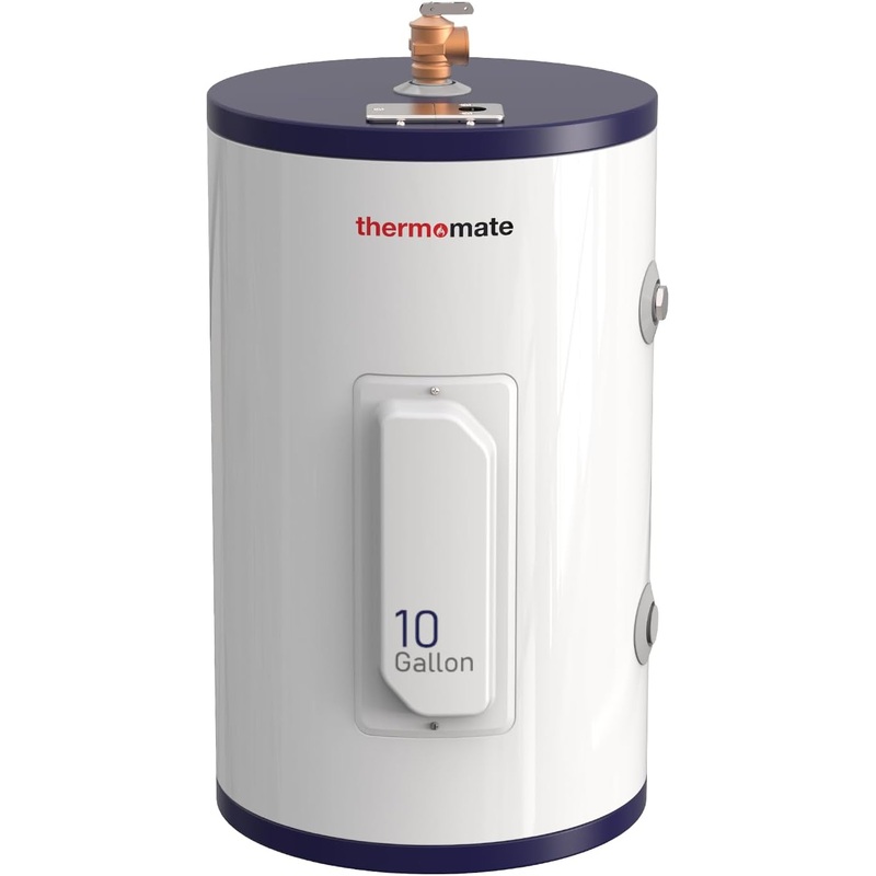 thermomate Tank Water Heater Electric, 10 Gallon Small Point of Use Hot Water Heater, 120 Volt 1500W Compact Residential Water Heater, Adjustable Thermostat, UL Listed (ES1000) | Bigbigmart.com