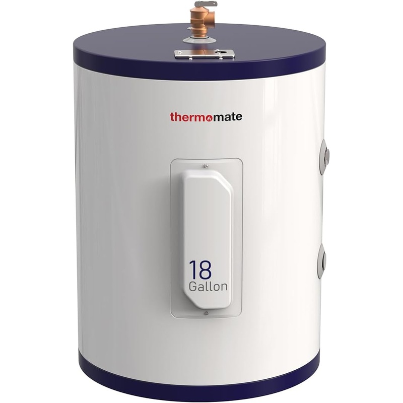 thermomate Tank Water Heater Electric, 18 Gallon Small Point of Use Hot Water Heater for Washing & Shower, 120Volt 1500W Compact Residential Water Heater, Adjustable Thermostat, UL Listed | Bigbigmart.com