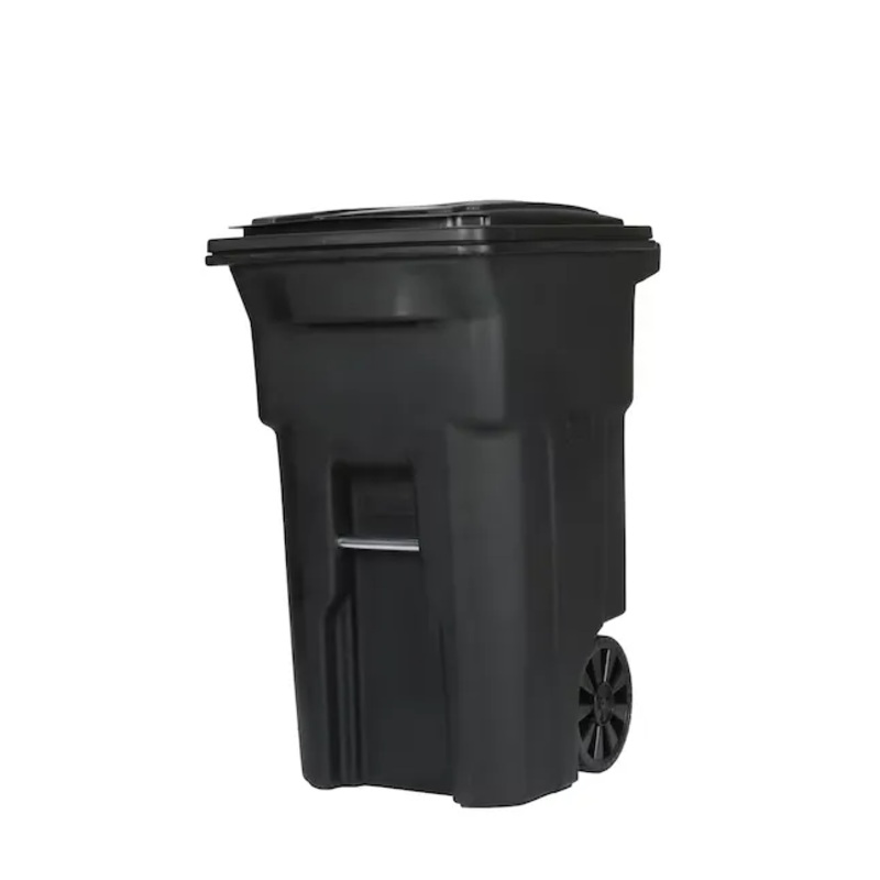 Toter 79264-R2200 64-Gallon Black Resin Wheeled Outdoor Hinged Lid Trash Can | Bigbigmart.com