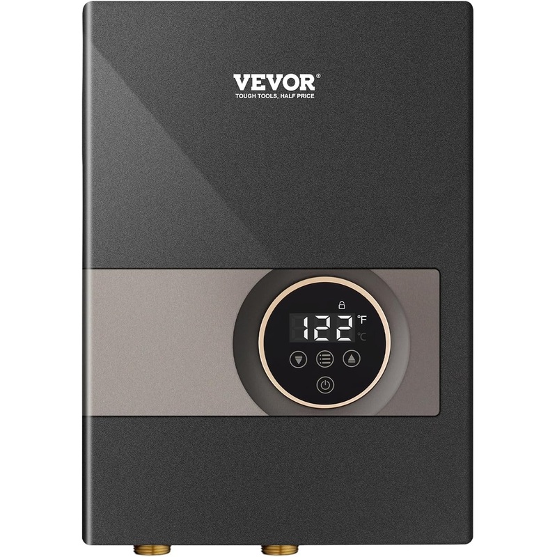 VEVOR Electric Tankless Water Heater, 8KW Instant Hot Water Heater, Digital Temperature Display & Easy Installation & 24-Hour Water Supply, For Kitchen Bathroom Shower Mall Salon | Bigbigmart.com
