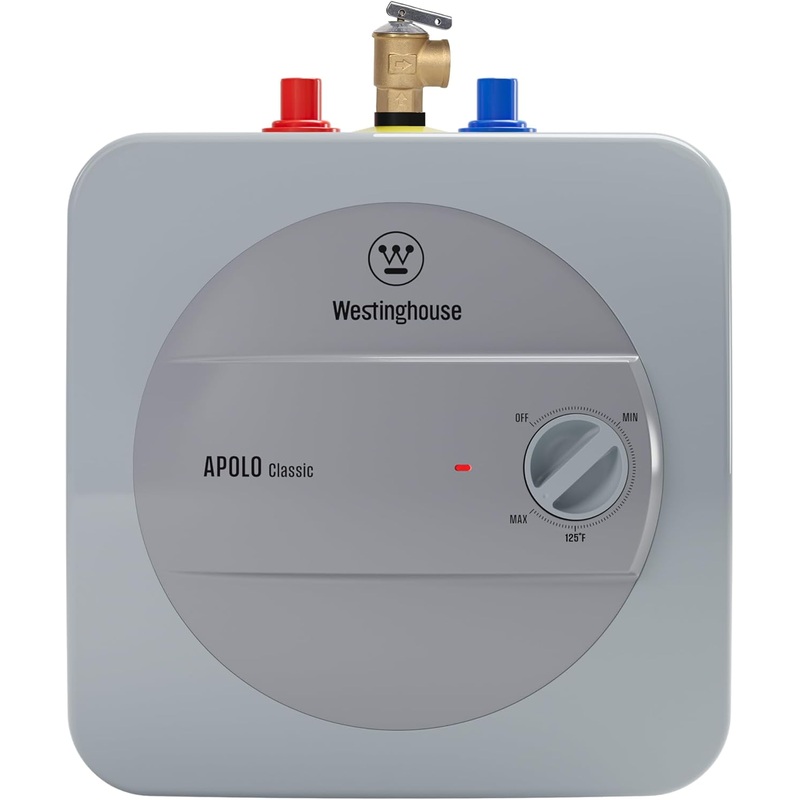 Westinghouse Electric Mini Tank Water Heater, 2.5 Gallon Point of Use Instant Hot Water Heater 120V 1440W, Small Hot Water Heater, Under Sink, Wall or Floor Mounted, Easy to Install | Bigbigmart.com