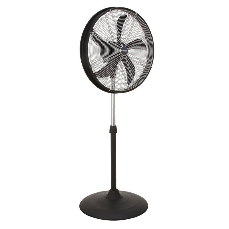 BLUE BLOWER PROFESSIONAL HVOSF-20S Adjustable-Height 20 in. Oscillating Pedestal Fan | Bigbigmart.com