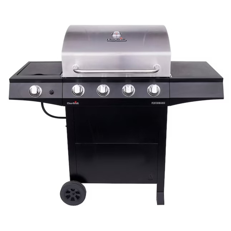 Charbroil 463365021 Performance Series Black 4-Burner Liquid Propane Gas Grill with 1 Side Burner | Bigbigmart.com